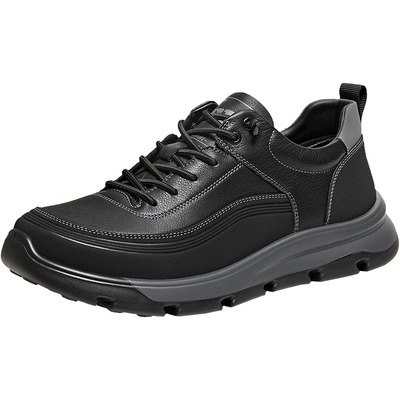 百思图厚底户外休闲男登山鞋