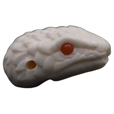 天然鹿角蛇头配饰雕刻件