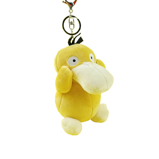 可爱傻鸭钥匙扣毛绒公仔书包挂件卡通可达鸭玩偶钥匙链圈ins男女