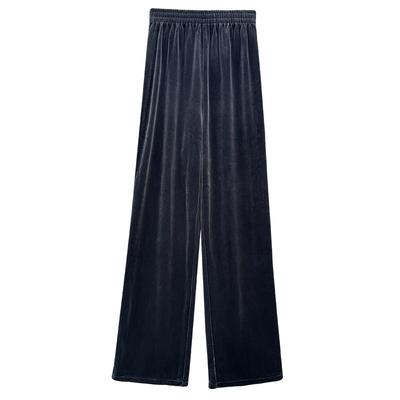 坠垂感休闲风加厚金丝绒阔腿裤