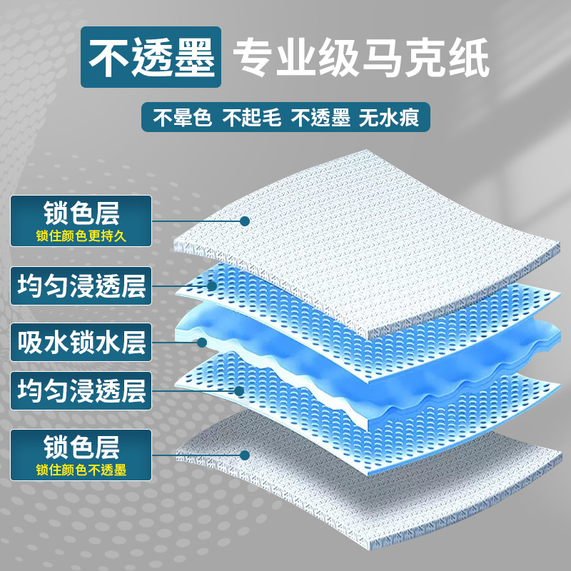 元浩A3马克笔美术专用纸8K不透纸不晕色4K画画A4油性水性专业丙烯