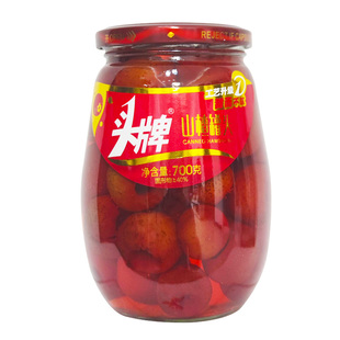 头牌山楂罐头700g*2瓶新鲜即食黄桃沙果水果罐头整箱杏子东北特产