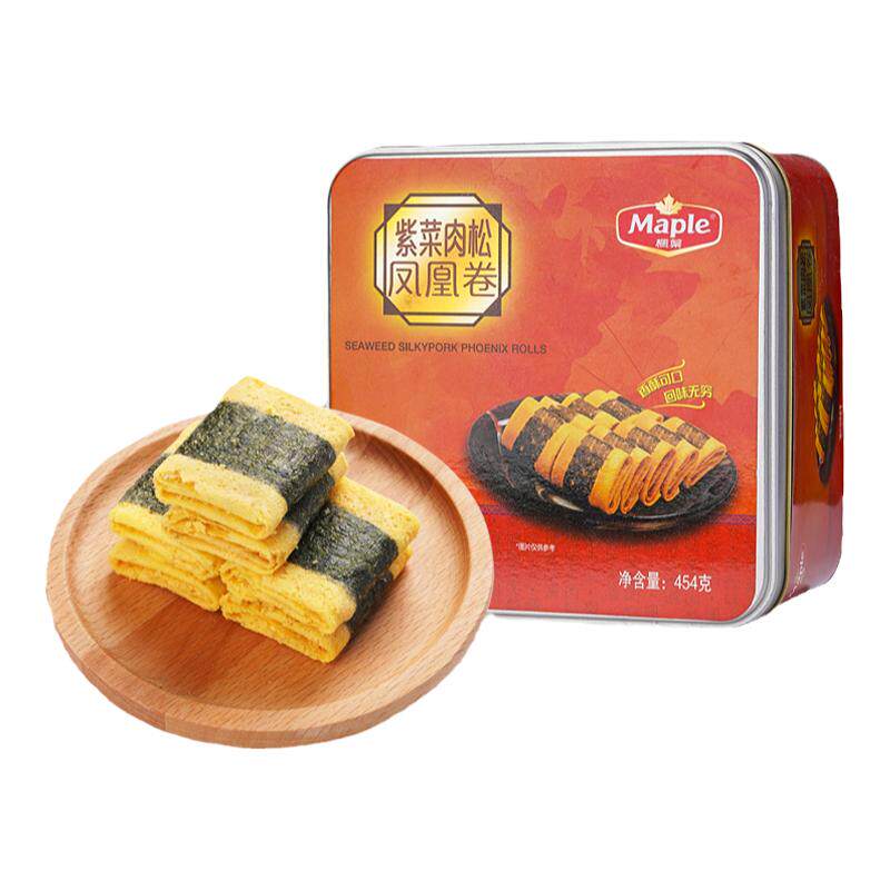 枫叶蛋卷珠海凤凰卷紫菜肉松夹心