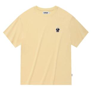 KIRSH大樱桃夏季刺绣樱桃兔纯色短袖T恤少女慵懒学院风