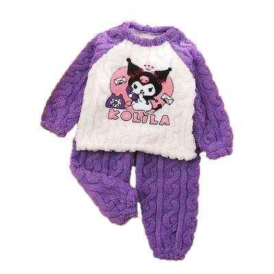 儿童珊瑚绒睡衣秋冬款家居服