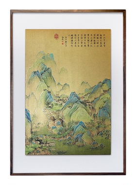 释同加厚铜雕画招财纳福挂画