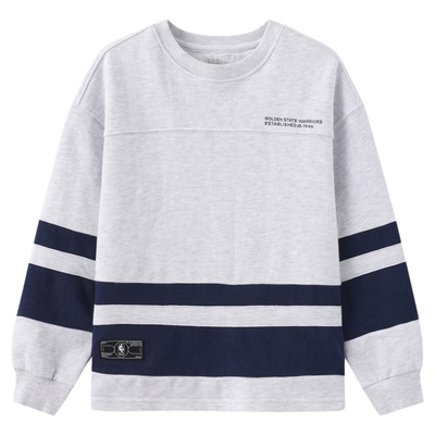 nbakids童装秋冬男女童长袖T恤撞色拼接卫衣潮流K243TS010P