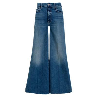 MOTHER 秋冬新款女士蓝色宽腿阔腿牛仔裤银泰百货精品301574