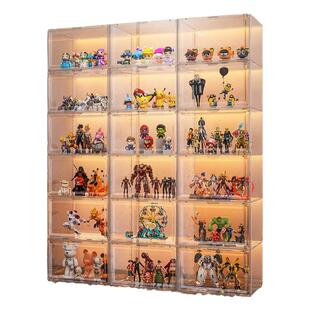 盲盒展示架收纳盒泡泡玛特展示盒手办展示柜集装箱小摆件娃娃立牌