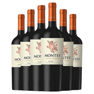montes蒙特斯珍藏级小天使赤霞珠马尔贝克红葡萄酒智利原瓶进口