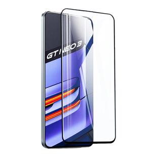 适用真我GTneo3手机膜realmegtneo3钢化膜realmegtnoe3全屏覆盖realme保护膜gt黑边neo3全包边gtnoe3贴膜oppo
