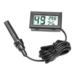 嵌入式电子温湿度计 宠物/ 饲养箱数字嵌入式温湿度计 带探头