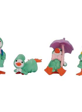无聊了送Ta一套绿色雨衣小鸭子！
