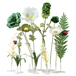 巨型纸花仿真绿植造景仿生丛林景观花草美陈商业场景布置花艺植物