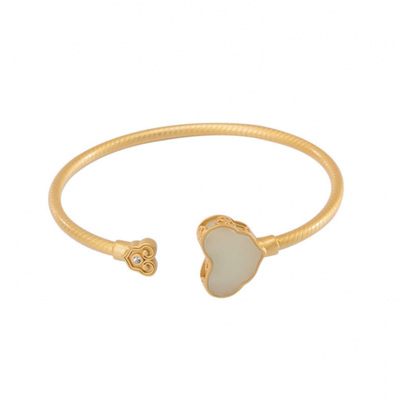 仿镶嵌设计优雅风可调节手镯S925