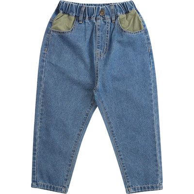 纯一良品童装男童牛仔裤2024春秋新品中小童舒适有型透气宽松长裤