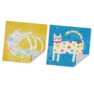 文艺插画猫咪多巴胺魔术布懒人相机单反镜头内胆收纳包百贴布自粘