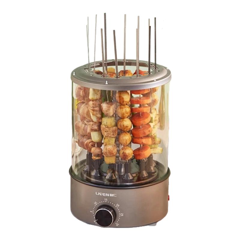 新款烤串機(jī)電燒烤爐自動(dòng)旋轉(zhuǎn)烤肉機(jī)輕煙電烤串爐家用烤肉爐燒烤鍋