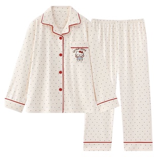 加大码300斤胖mm春秋季睡衣女卡通海狸loopy长袖可爱家居服套装冬