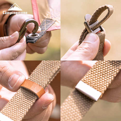 柯曼户外露营用品吊床收纳绑带加粗帐篷天幕秋千固定带反光风绳