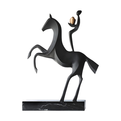 马上有钱摆件现代简约抽象装饰品