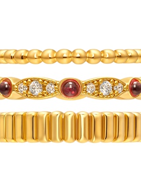 Dare买手店oups！三重锦雲戒指套组原创设计复古叠戴多层小众首饰