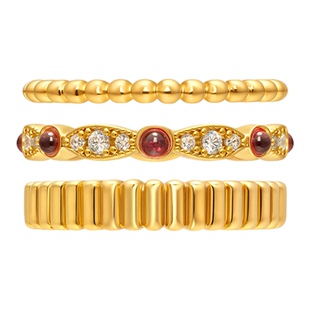 Dare买手店oups！三重锦雲戒指套组原创设计复古叠戴多层小众首饰