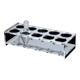 云程有机玻璃梨形烧瓶架 亚克力鸡心瓶架 25/50/100/150/250ml 10孔 透明 可定制