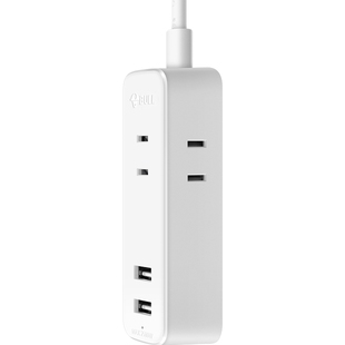 公牛插排扁头插座迷你小插线板带usb转向插板两脚插头一转二排插