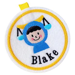 韩国幼儿园刺绣12星座名字牌儿童姓名定制妈咪包书包卡通挂件礼物