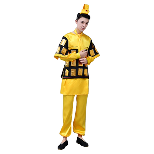 新款成人兵马俑影视演出儿童古装盔甲武士古典舞蹈服装古兵服男装