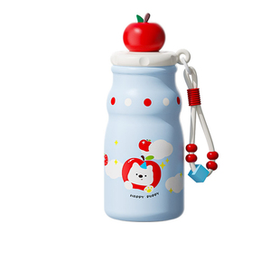 奇古堂保温杯可爱2025新款女生水杯陶瓷吸管杯子小巧便携生日礼物