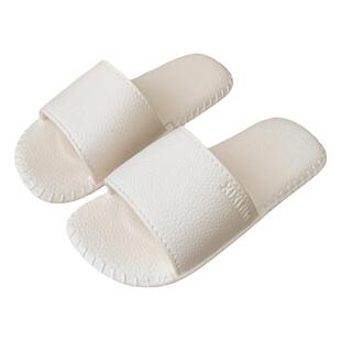 情侣高级感居家凉拖鞋夏季休闲防滑轻便软底纯色复古皮纹拖鞋男女