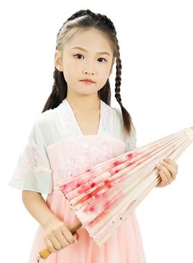 儿童纯手工汉服古风伞中典