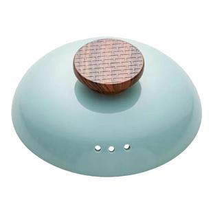 砂锅盖子陶瓷锅盖防溢防烫木橼提手圆形沙锅盖炖锅盖加厚简洁锅盖