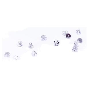 18K玫瑰金黄金螺丝耳堵蝴蝶耳堵精致小巧保色飞碟盘不滑落牢固