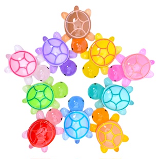 夜光彩色小乌龟动物模型小摆件迷你海龟公仔网红盲袋玩偶发光玩具