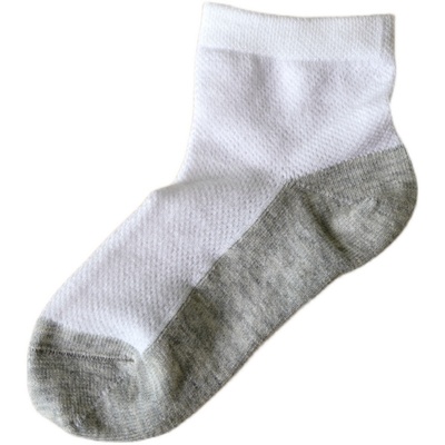 夏季白色纯棉网眼透气儿童袜子