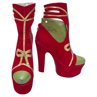 王者荣耀霸王别姬虞姬cos鞋定做cosplay鞋靴来图定制