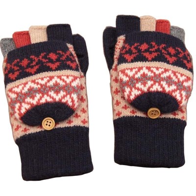 日本手套羊毛翻盖学生加绒保手套