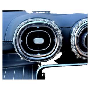 适用于25款奔驰新C级C200L镶钻出风口圈C260L仪表台钻石装饰车贴