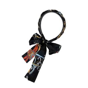 复古编发发箍女2024新款飘带头箍今年流行的一体系绑头发发卡发捆