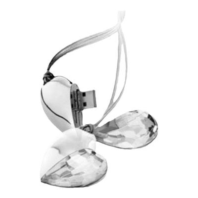 3.0高速U盘256G水晶心刻字定制