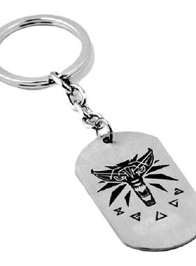 巫师三周边挂件Witcher3猎魔人狂猎不锈钢钥匙扣忍者纪念高颜值