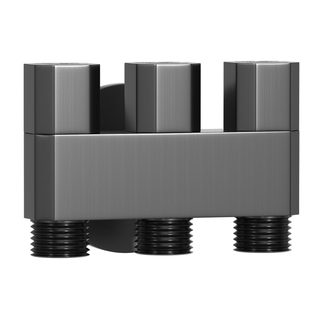 潜水艇一进三出角阀三出水龙头黄铜三通分水阀洗衣机龙头喷枪套装