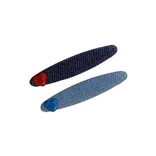 复古爱心牛仔布艺发夹女简约前额一字发卡刘海夹高级感侧边鸭嘴夹