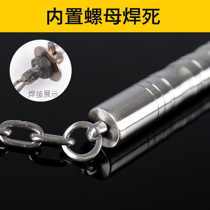 厂家批发竹节款不锈钢双节棍实战棍练习棍双截棍功力棍不锈钢