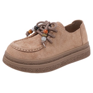 星期六厚底勃肯鞋加宽大码2025秋季新款4CM轻便软底复古乐福鞋