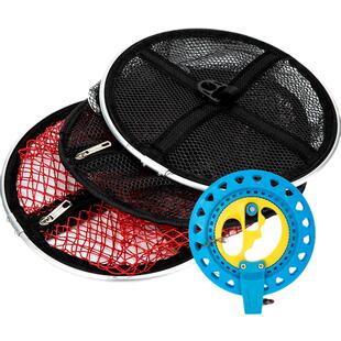 黑鲷筏钓打窝器泥鳅打窝神器双层打窝网活饵糠饼定点饵料网配线轮