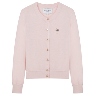 【赵露思同款|四季针织】TeenieWeenie小熊女圆领绵羊毛衣开衫